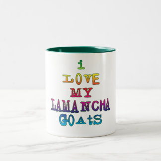 Ich Liebe meine LaMancha-Ziegen Zweifarbige Tasse