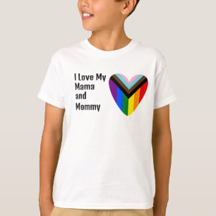 Ich Liebe meine lesbischen Mamas Herz T-Shirt