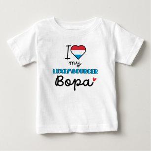 Ich Liebe meine Luxemburgerin Bopa niedlich Baby T-shirt
