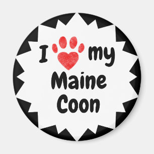 Ich Liebe meine Maine-Coon-Katze Magnet