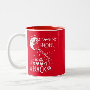 Ich Liebe meine Mama auf den Mond und zurück Zweifarbige Tasse