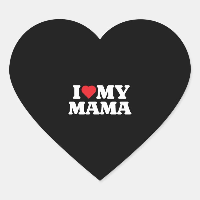 Ich Liebe meine Mama Herz-Aufkleber (Vorderseite)