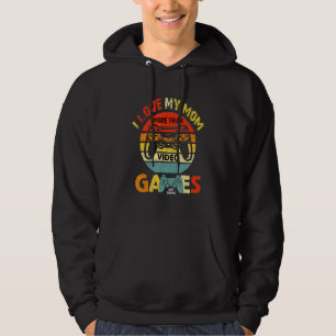 Ich Liebe meine Mama mehr als Videospiele Gamer Va Hoodie