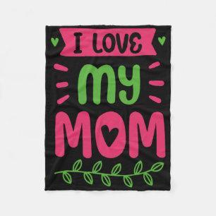 Ich Liebe meine Mama Mutter Mama Mommy Redewendung Fleecedecke