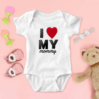 Ich Liebe meine Mama Niedlich Baby Strampler