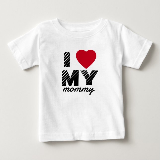Ich Liebe meine Mama Niedlich Baby T-shirt (Vorderseite)