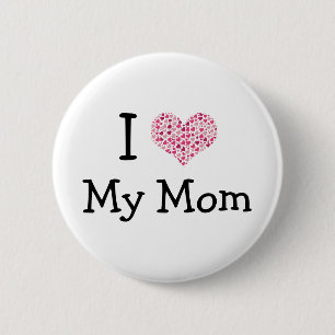 Ich Liebe meine Mama Pinback Button