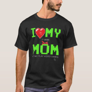 Ich Liebe meine Mama Pixel Herz-Video-Spiele Kinde T-Shirt