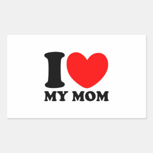 Ich Liebe meine Mama Rechteckiger Aufkleber
