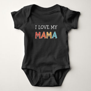 Ich liebe meine Mama Retro süß  Baby Strampler