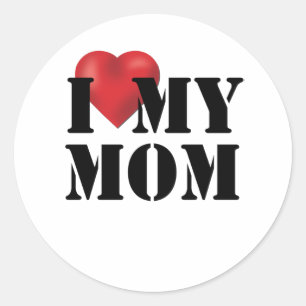 Ich Liebe meine Mama Runder Aufkleber