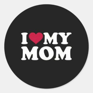 Ich Liebe meine Mama Runder Aufkleber