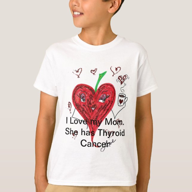 Ich Liebe meine Mama. Sie hat Schilddrüsenkrebs T-Shirt (Vorderseite)