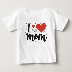 Ich liebe meine Mama, süße Herz Kinder Baby T-shirt