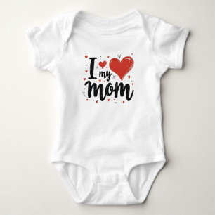 Ich liebe meine Mama, süße Herzenskinder  Baby Strampler