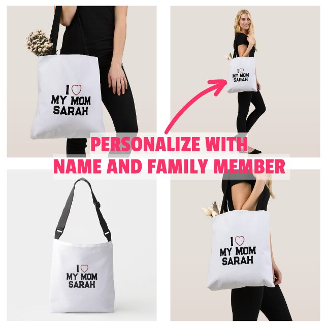 Ich Liebe meine Mama Tragetaschen Mit Langen Trägern (I Love My Mom Bag)