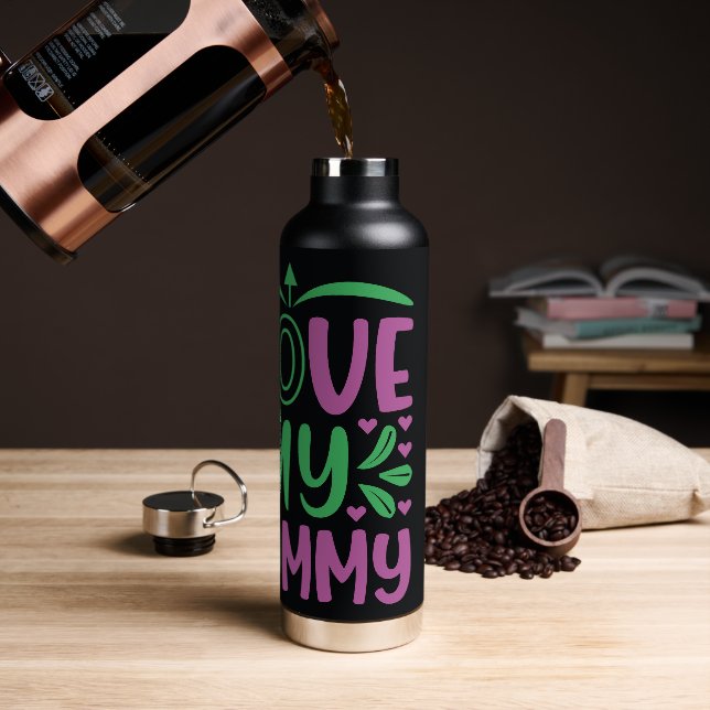 Ich Liebe meine Mama Trinkflasche (Kaffee)