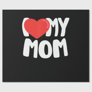 Ich Liebe meine Mama TShirt mit Large Red Heart Geschenkpapier
