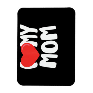 Ich Liebe meine Mama TShirt mit Large Red Heart Magnet