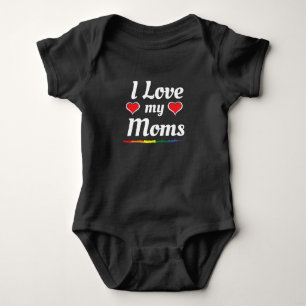 Ich Liebe meine Mamas mit Pride Baby Strampler