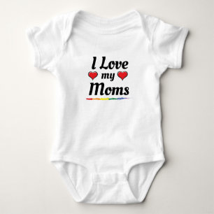 Ich Liebe meine Mamas mit Pride Baby Strampler