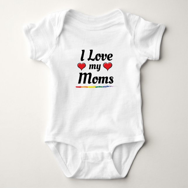 Ich Liebe meine Mamas mit Stolz Baby Strampler (Vorderseite)
