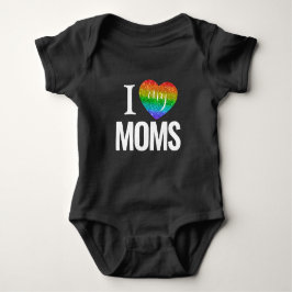 Ich Liebe meine Mamas | Rainbow Heart Prith Month Baby Strampler