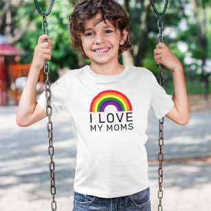 Ich liebe meine Mamas Regenbogen Stolz Kinder T-Shirt