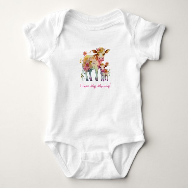 Ich Liebe meine Mami! Blume Baby Strampler (Vorderseite)