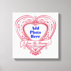 Ich Liebe meine Mami! Foto Red Hearts Leinwanddruck