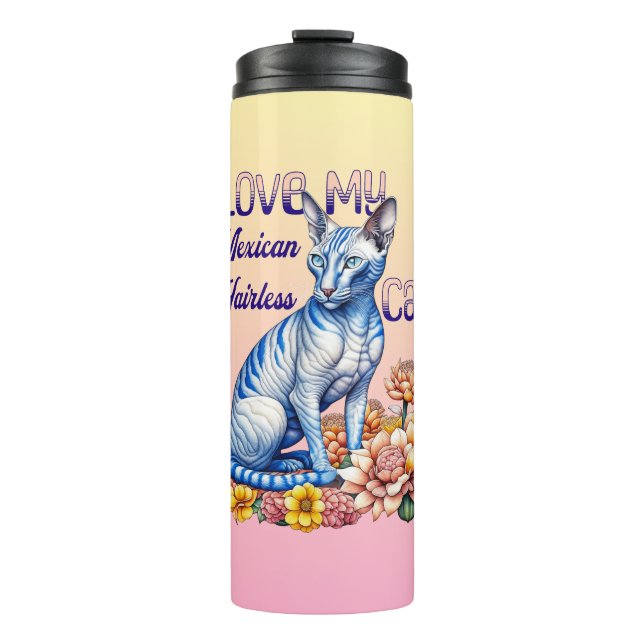 Ich Liebe meine mexikanische Frischkatze Thermosbecher (Vorderseite)