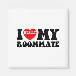Ich liebe meine Mitbewohnerin Herz lustige Partyge Magnet