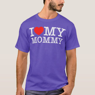 Ich liebe meine Mummy Ich Herz meine Mama Retro T-Shirt