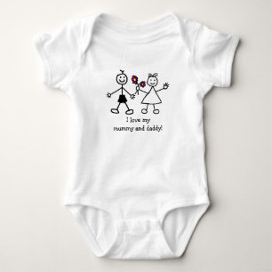 Ich liebe meine Mummy und meinen Daddy Baby Strampler
