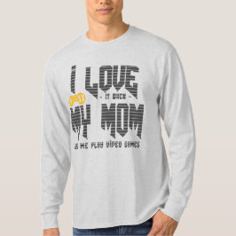 Ich Liebe meine Mutter Langschläfchen grau T-Shirt