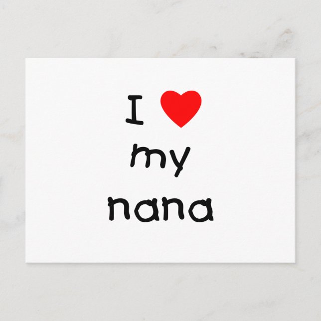 Ich Liebe meine Nana Postkarte (Vorderseite)