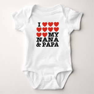 Ich Liebe meine Nana und Papa Baby Strampler