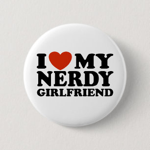 Ich Liebe meine Nerdy Girlfriend Button