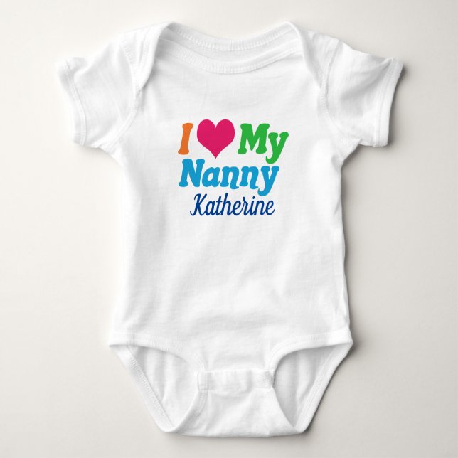 Ich Liebe meine Niedlichen Kindermädchen Baby Strampler (Vorderseite)