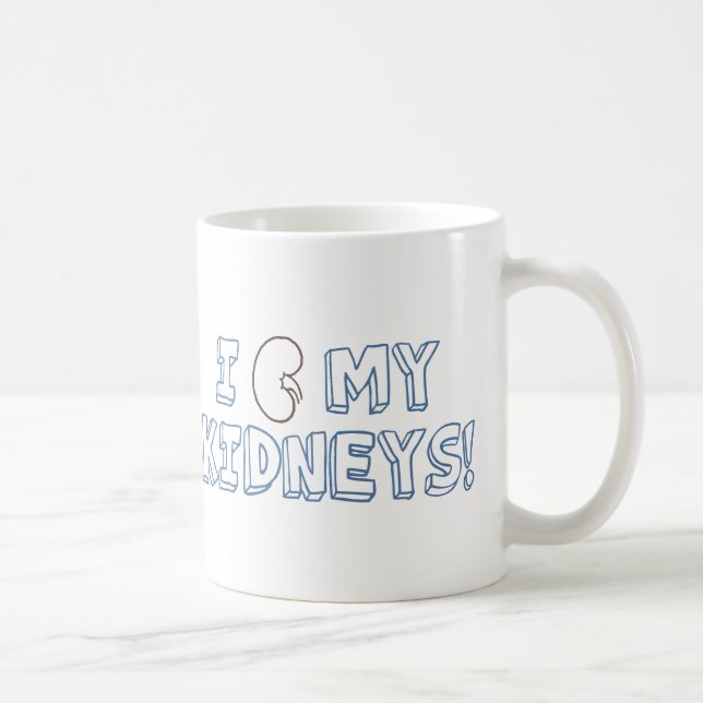 Ich Liebe meine Nieren Kaffeetasse (Rechts)