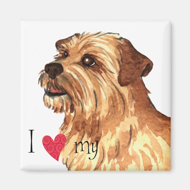 Ich Liebe meine Norfolk Terrier Magnet (Vorne)
