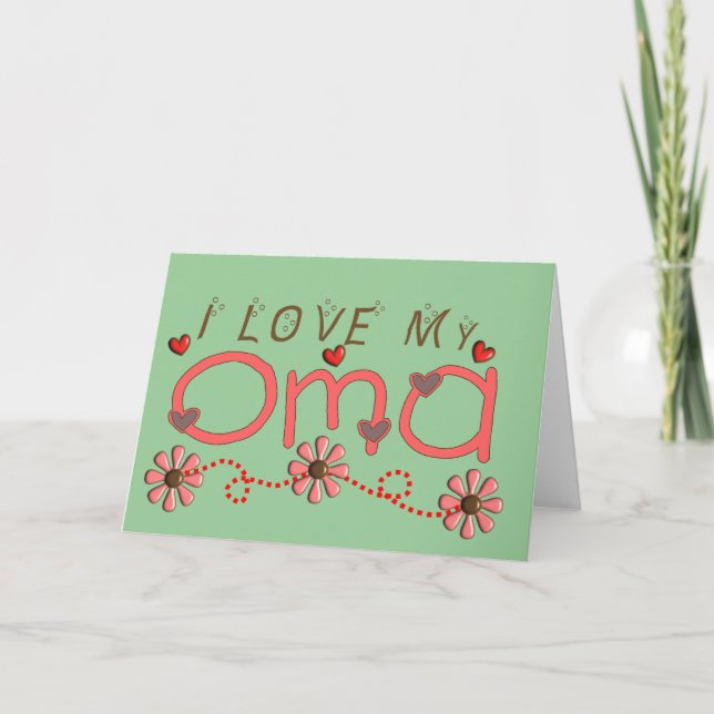 Ich Liebe meine OMA-Geschenke Karte (Vorderseite)