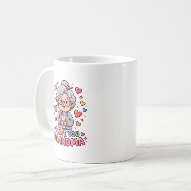 Ich liebe meine Oma Kaffeetasse (Vorderseite Links)