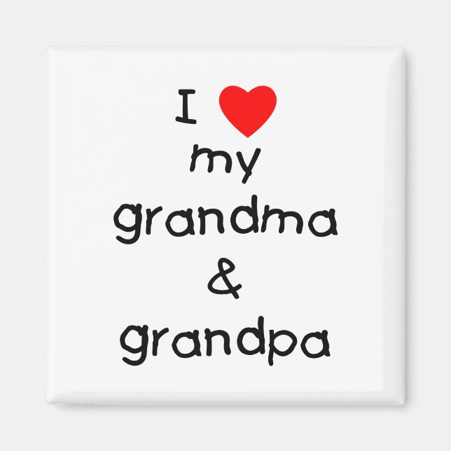 Ich Liebe meine Oma & Opa Magnet (Vorne)