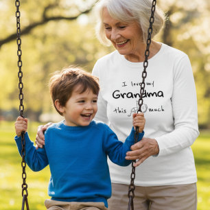 Ich liebe meine Oma-Typografie benanntes Grafik Tri-Blend Shirt