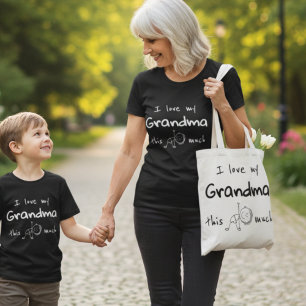 Ich liebe meine Oma-Typografie namens Grafik Tasche
