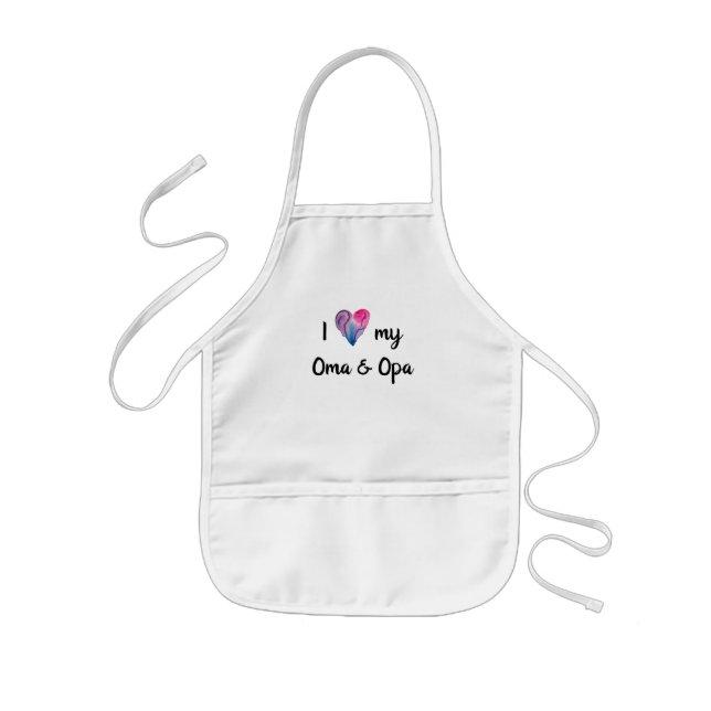 Ich Liebe meine Oma- und Opa-Schürze Kinderschürze (Vorne)