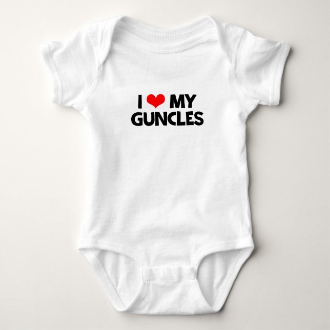 Ich Liebe meine Onkel. Baby Bodysuit Baby Strampler (Vorderseite)