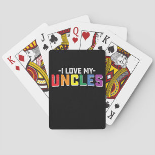 Ich Liebe meine Onkel Pride Gay Lesbian Familie Ma Spielkarten
