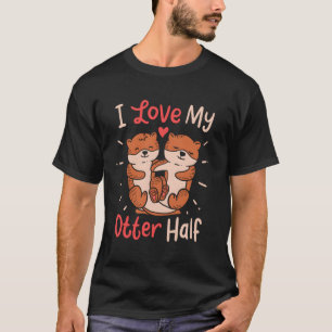Ich Liebe meine Otter halb für Tiersonnen T-Shirt